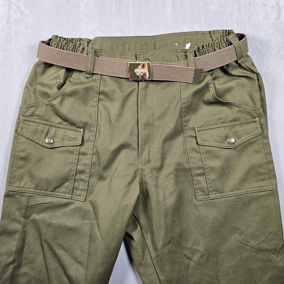 Vintage Boy Scouts of America Pants Mens 36 (Actual 32x32) Green Cargo Belted - Picture 3 of 10